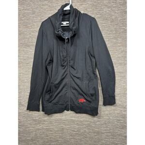 Arkansas Razorbacks Zip Sweatshirt Womens XL Black NCAA Football Cutter & Buck